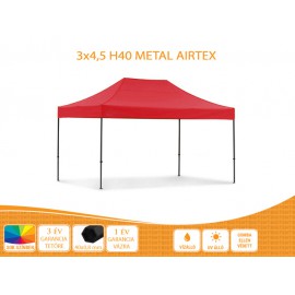 3x4,5  Prof Metal H40 AIRTEX tetővel,nyitható pavilon több színben