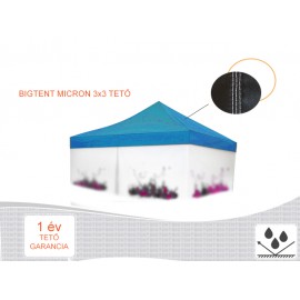 BIGTENT 3x3m MIKRON tető, nyitható pavilonhoz 