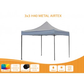 3x3  Prof Metal H40 AIRTEX tetővel,nyitható pavilon több színben